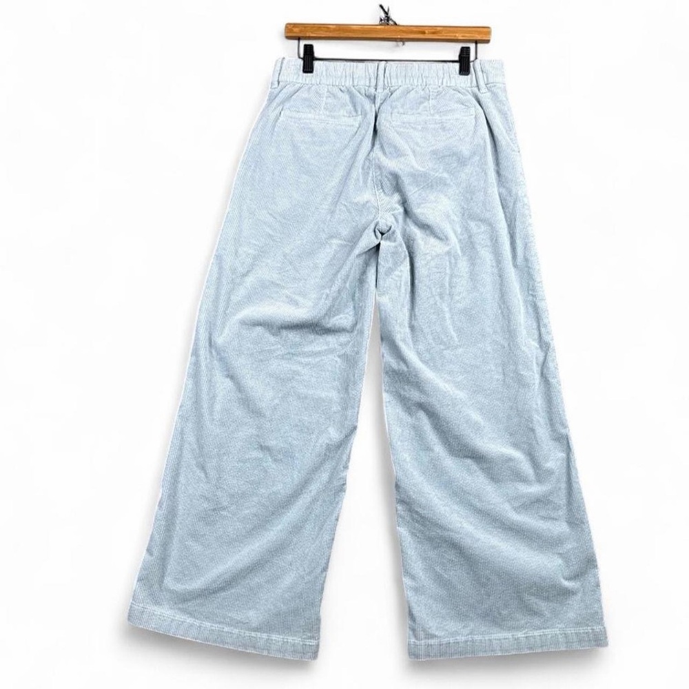 American Eagle Wide Leg Trouser Pants Womens 4 Light Blue Corduroy Baggy - Picture 3 of 13